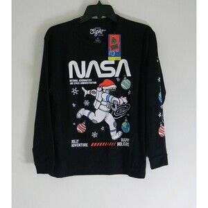 Eighty Eight NASA Christmas Long Sleeve Tee Youth 14 Space Astronaut NWT